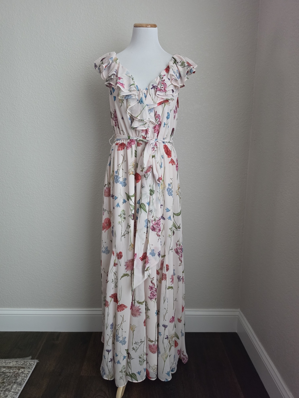 H&M Floral Ruffle Maxi Dress